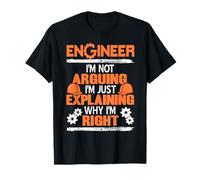 Ingénieur Logique Pas Dispute Explication Humour T-Shirt
