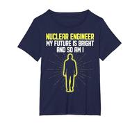 Ingénieur nucléaire My Future is Bright Centrale nucléaire T-Shirt, Femme Grandes Tailles, Bleu Marine, 2X