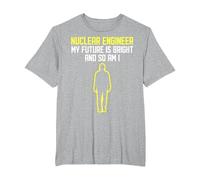 Ingénieur nucléaire My Future is Bright Centrale nucléaire T-Shirt, Homme Grandes Tailles, Gris Chiné, 2X Tall