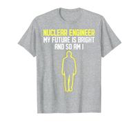 Ingénieur nucléaire My Future is Bright Centrale nucléaire T-Shirt, Homme, Gris Chiné, L