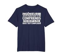 Ingénieur Que tu Parcé Juste ingénieur T-Shirt, Homme Grandes Tailles, Bleu Marine, 5X Tall