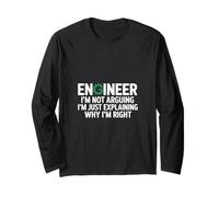 Ingénieur Sayin Not Arguing I'm Explaining Women Men Manche Longue
