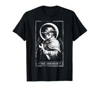 Ingénieur Steampunk Carte Tarot Gothique Mécanicien T-Shirt