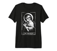 Ingénieur Steampunk Carte Tarot Gothique Mécanicien T-Shirt Haut de Gamme