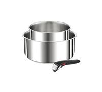 Tefal Série de 2 casseroles inox 16/20cm + poignée - L9739302