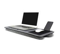 InGenious Plateau de Bureau Portable Grand Cojín de Genou pour Canapé Lit Support Ordinateur 17" Fente pour Tablette et Téléphone avec Tapis de Souris Intégré pour le Télétravail à Domicile