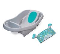 INGENUITY Baignoire bébé évolutive, grand confort, extra-large avec transat bébé hamac en tissu doux, jusqu'à 24 mois