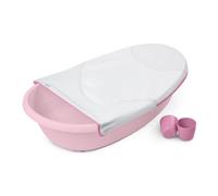 Ingenuity Baignoire 4 en 1 pour bébé - Pour nouveau-né - Avec balançoire réglable, siège de bain de soutien, 2 gobelets, 4 niveaux d'utilisation - Rose