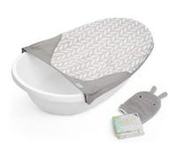 Ingenuity Baignoire bébé 3-en-1 Sylvi – Évolutive 0-24 mois, hamac, gant, livre, bouchon