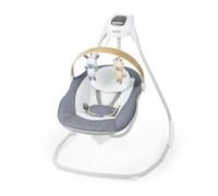 Ingenuity, Balancelle apaisante compacte SimpleComfort, arc d'activits mobile, sige pivotant, 6 vitesses, pour les 0-9 mois, jusqu' 9 kg - Chambray
