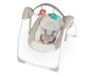 Ingenuity, Balancelle Compacte Cozy Kingdom - 6 Vitesses de Balancement, 12 Mélodies Apaisantes, Arche de Jeu Amovible, 2 Jouets de Peluche, 5 Points Harnais, dès la Naissance