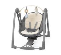Ingenuity, Balancelle Portable Every Season Swing 'n Go avec Arc d'Activités en Bois Amovible et Balancement Motorisé, pour Enfants de 0 à 9 Mois, Gris - Wesley