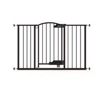 Ingenuity Barrière pour bébé et chien à ouverture facile, pédale mains libres en attente de brevet, 69,8 à 132,1 cm de large, 71,1 cm de haut, montage matériel ou pression, installation dans une porte