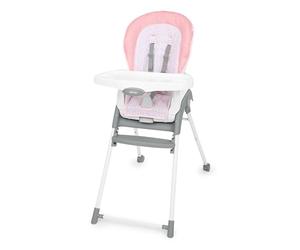 Ingenuity Chaise haute pour bébé Trio Foldaway 6 en 1, pliable, 6 modes d'utilisation, Chaise pour grands enfant, pattes pliables, 6 mois -5 ans, Rose