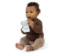 Ingenuity, Gant de dentition et hochet Van Teething Mitt & Rattle, en silicone sans BPA, sons de hochet, sangle ajustable, jouet unisexe -Van l'éléphant