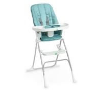 Ingenuity: ity by Ingenuity, Chaise Haute Pliable Compacte Sun Valley, Assiette Sûre Alimentaire, Harnais 5 Points, Dès 6 Mois, Unisexe - Turquoise