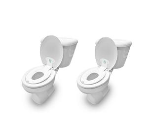 Ingenuity: ity by Ingenuity Flip & Sit Lot de 2 sièges de toilette Blanc - Facile à installer et à enlever - Siège d'apprentissage de la propreté qui se fixe au siège de toilette adulte