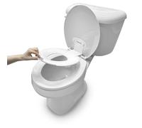 ITY by Ingenuity Flip & Sit Pot de toilette (blanc) - Siège d'apprentissage facile à installer et à enlever qui se fixe au siège de toilette adulte