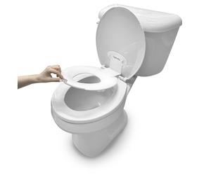 Ingenuity: ity by Ingenuity Siège de toilette Flip & Sit (blanc) - Facile à installer et à enlever - Siège d'apprentissage de la propreté qui se fixe au siège de toilette pour adulte