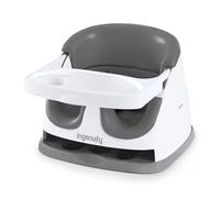 Ingenuity, Rehausseur de Chaise 2en1 pour Bébé et Enfants, Siège Evolutif, Harnais de Sécurité à 3 Points, Plateau Amovible, sans BPA, Portable et Facile à Nettoyer, Gris, à partir de 6 Mois