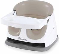 INGENUITY Réhausseur de chaise bébé enfant de 6 mois a 3 ans, Base 2 en 1 Cachemire, plateau amovible, rangement et nettoyage facile
