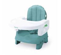 INGENUITY Rehausseur de chaise deluxe pliable Turquoise, nomade avec tablette et sangles inclus