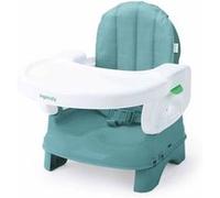 INGENUITY Rehausseur de chaise deluxe pliable Turquoise, nomade avec tablette et sangles inclus
