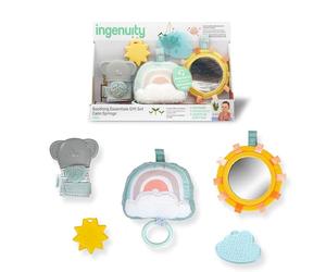 Ingenuity, Set Calm Springs Soothing Essentials jouet musical, hochet, miroir, 2 anneaux de dentition pour bébé