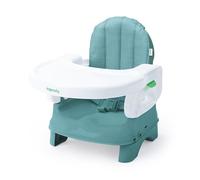 INGENUITY Rehausseur de chaise deluxe pliable Turquoise, nomade avec tablette et sangles inclus