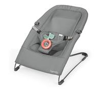 Ingenuity Stow & Go transat bébé compact pliable, siège portatif léger avec vibration et jouet, gris, moins de 2,3 kg