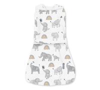 SwaddleMe by Ingenuity, Gigoteuse convertible bras en dehors, Taille 3 6 mois, 14 18 livres, paquet de 1, 0.5 TOG - Happy Elephant