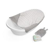 Ingenuity Sylvi Grow with Me Baignoire 3 en 1 pour bébé, nouveau-né à tout-petit, comprend une écharpe de soutien, un gant de toilette et un livre de bain, bouchon de vidange à dégagement facile, 0 à