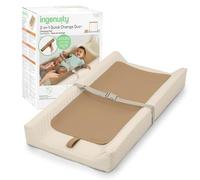 Ingenuity Matelas à langer 2 en 1 à changement rapide avec doublure de voyage - Vinyle lavable, résistant à l'eau, côtés profilés et sangle de sécurité