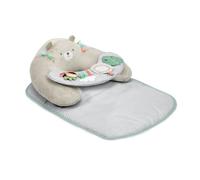 Ingenuity Tapis d'éveil 4 en 1 Cozy Prop Nate - 5 jouets sensoriels, coussin ourson - Beige