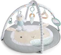 INGENUITY Tapis d'éveil bébé évolutif - Petit Mouton - Arche de jeu amovible, 5 jouets sensoriels, peluche mouton, miroir, coussin
