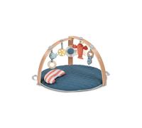 INGENUITY Tapis d'éveil réversible bébé évolutif - Marin - pliable, arche de jeu en bois amovible, 5 jouets, miroir, coussin