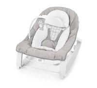 Ingenuity Transat Bébé Bascule Évolutif 3-En-1 Keep Cozy -Linden- 3 Positions: Arche Avec Jouets Peluches Amovible, Jusqu'à 18 Kg Gris