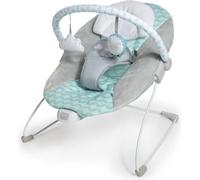 INGENUITY Transat bébé Nuages, Vibrations apaisantes, Arche d'éveil avec 2 peluches, Cale tete amovible