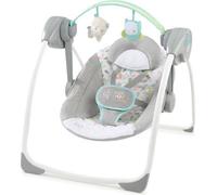 INGENUITY Transat pour bébé balancelle électrique pliable - Foret - Arche, jouets amovible, réglages balancement, minuterie