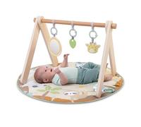 Ingenuity Wonder & Wood Tapis de Jeu Bébé avec Arche en Bois - Barre Pliable en A avec 3 Jouets Amovibles, Lavable en Machine, Unisexe, 0-36 Mois