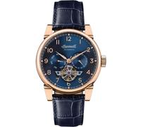 Ingersoll 1892 Swing Blue Rose Gold Watch I12702 Montre de qualité supérieure avec bracelet en cuir véritable Taille unique Male