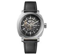 Ingersoll La Montre Automatique pour Homme Outrider 44mm avec Un Cadran Noir et Un Bracelet en Cuir Noir