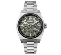 Ingersoll La Montre Automatique pour Homme Vert 43mm avec Un Cadran Vert et Un Bracelet en Acier Inoxydable argenté