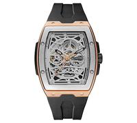 Ingersoll Montre 1892 The Challenger Automatic pour Hommes avec Cadran Argent et Bracelet en Plastique polyuréthane Noir - I12302