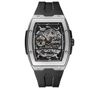 Ingersoll Montre 1892 The Challenger Automatic pour Hommes avec Cadran Noir/Argent et Bracelet en Plastique polyuréthane Noir - I12301