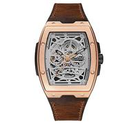 Ingersoll Montre 1892 The Tempest Automatic pour Hommes avec Cadran en Argent et Bracelet en Cuir Horween Brun - I12303