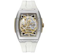 Ingersoll Montre Automatique The Challenger pour Homme logée dans Un boîtier de 42 mm au Cadran Blanc, et Bracelet en Caoutchouc PU Blanc I12308