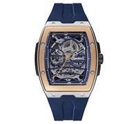 Ingersoll Montre Automatique The Challenger pour Homme logée dans Un boîtier de 42 mm au Cadran Bleu, et Bracelet en Caoutchouc PU Bleu