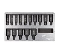 Ingersoll-Rand DXS2 Deep métrique Douille à choc Jeu, 15 pièces, acier au chrome-molybdène, Hex Drive