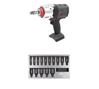 Ingersoll-Rand W7153 DXS2 Clé à Chocs Sans Fil 20V, 2170 Nm, Bague de Friction, Outil Nu avec DXS2 Deep métrique Douille à choc Jeu, 15 pièces, acier au chrome-molybdène, Hex Drive